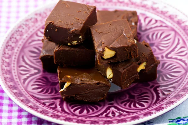 Chocolade fadj met pindakaas — Stockfoto