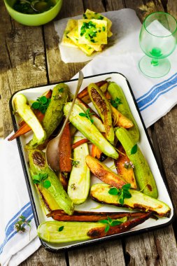 the baked summer vegetables 