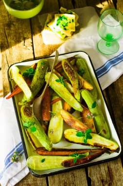 the baked summer vegetables 