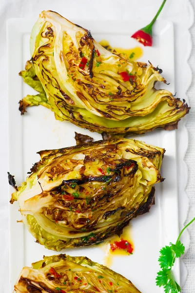 The cabbage baked on a grill — Stock Photo, Image