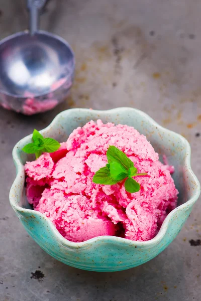 De bevroren aardbeien yoghurt — Stockfoto