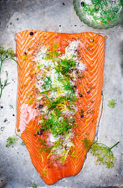 Gravad lax — Stockfoto