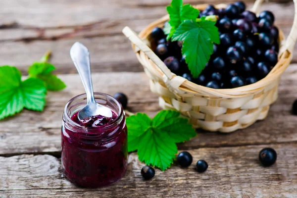 Blackcurrant jam. — Stock Photo, Image