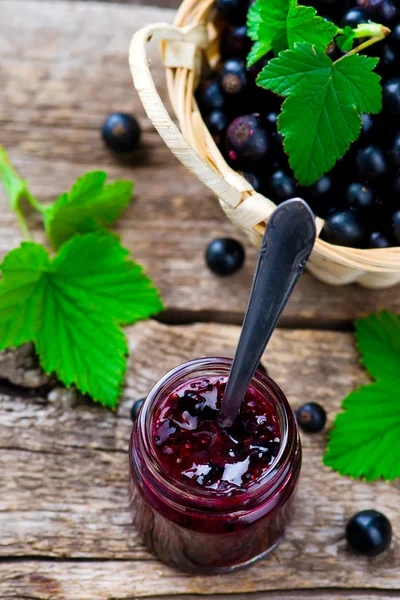 Blackcurrant jam. — Stock Photo, Image