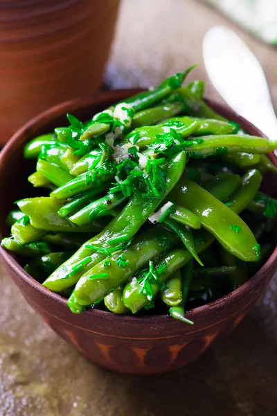 The Georgian salad from green beans — Stock Photo, Image