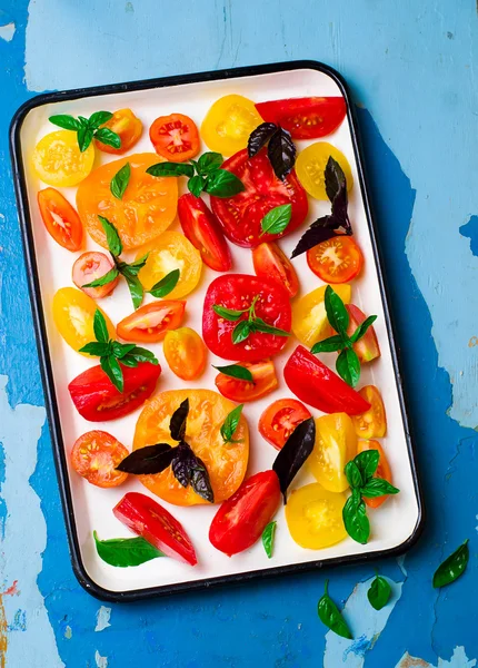 Dojrzałe i soczyste pomidory — Zdjęcie stockowe