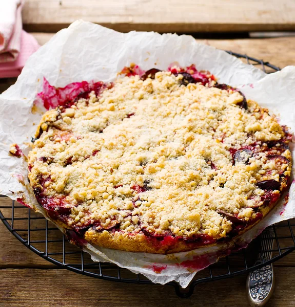 Tarta de ciruela casera — Foto de Stock