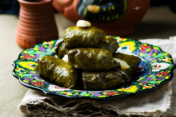 Dolma from grape leaves. — Stock Photo, Image