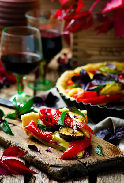 Tarte aux légumes ratatouille — Photo