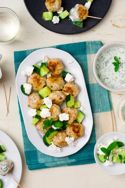 Albóndigas de pollo griego —  Fotos de Stock