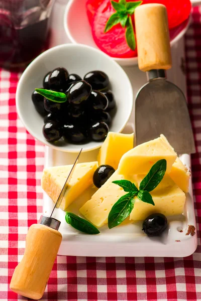 Fatias de queijo — Fotografia de Stock