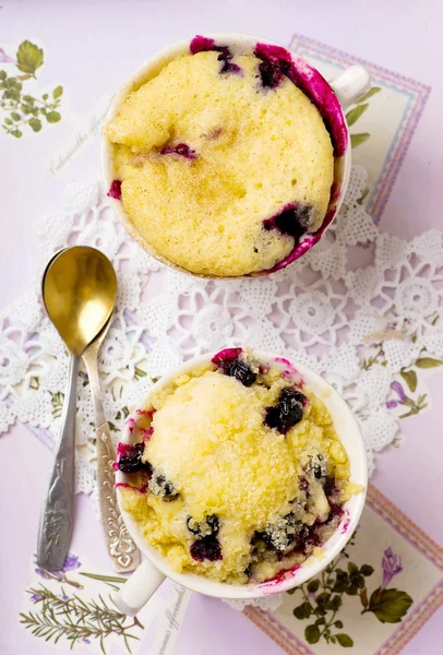 Tarta de taza preparada en microondas — Foto de Stock