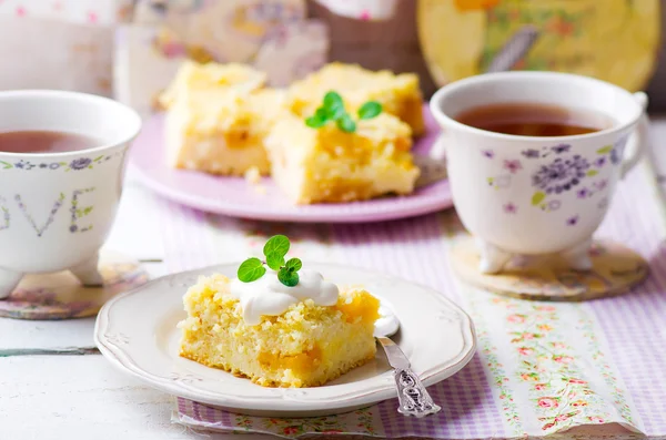 Proso a sušených meruněk pudink — Stock fotografie