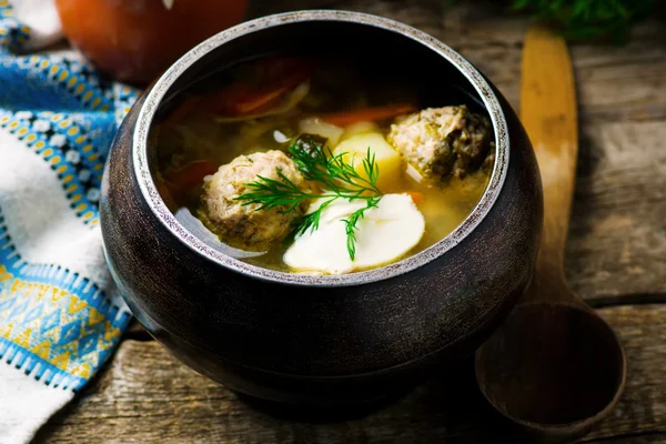 Rassolnik, sopa russa tradicional — Fotografia de Stock