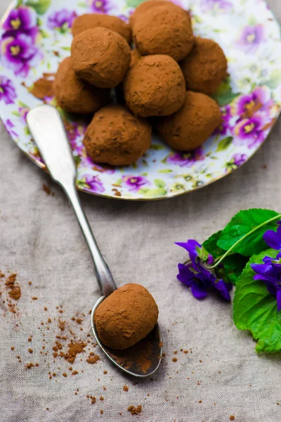 Hemlagad chokladtryffel — Stockfoto