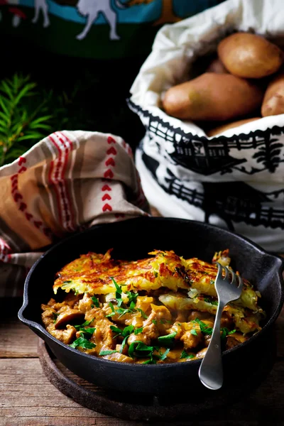 Galett de patata con ternera criada — Foto de Stock