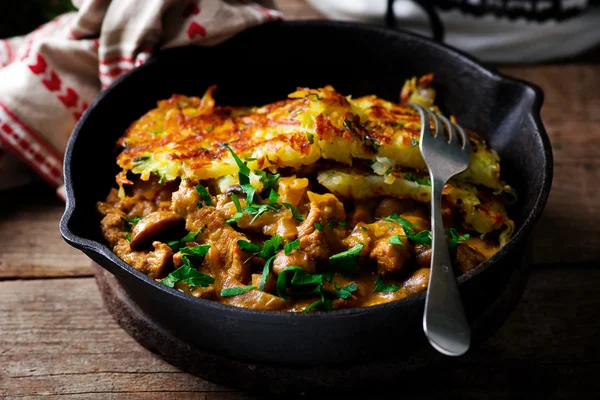 Galette de pommes de terre au bœuf draisé — Photo