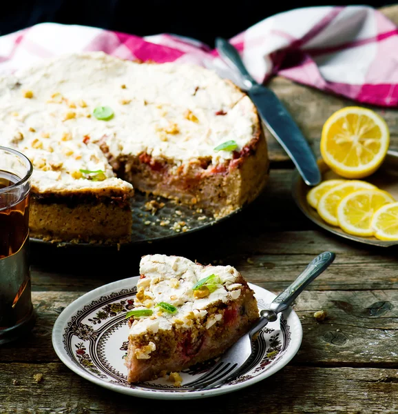 Ev yapımı Erik pasta — Stok fotoğraf