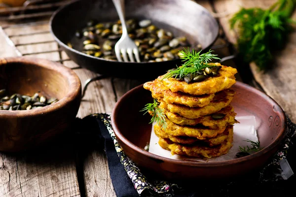 Frittelle di patate e zucca — Foto Stock