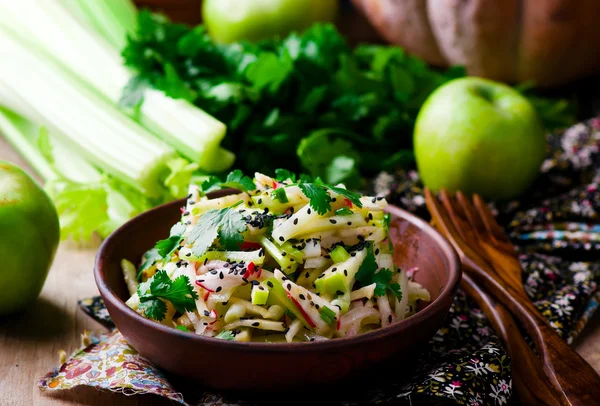 The crackling salad from a celery and other vegetables — Stock Photo, Image