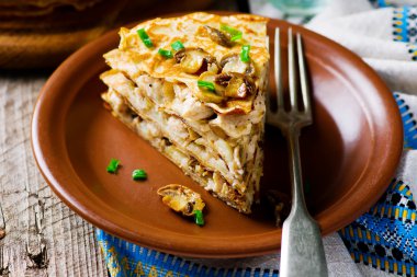 blinis pasta mantar ile