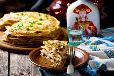 blinis pasta mantar ile