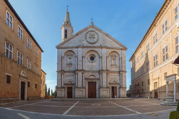 Pienza, egy város a Val d'Orcia Toszkánában — Stock Fotó