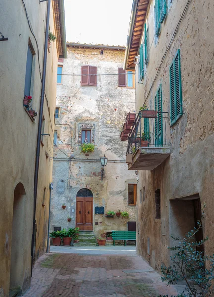 Pienza, een plaats (town) in de Val d'Orcia in Toscane — Stockfoto