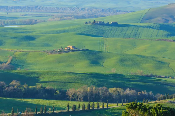 Rolling Hills в Тоскане, Италия — стоковое фото