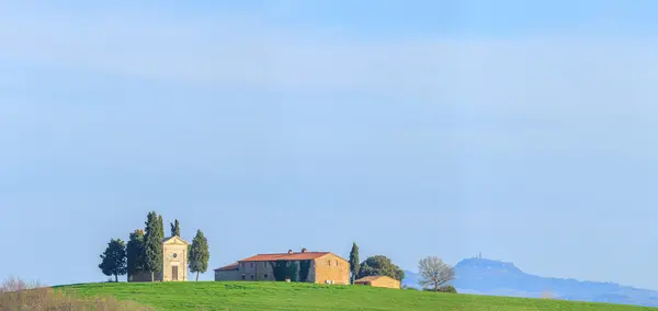 Capela de Nossa Senhora de Vitaleta, Toscana, Itália — Fotografia de Stock