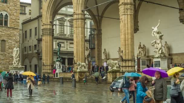 Piazza della signoria — Vídeo de stock