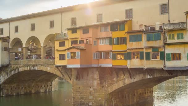 Понте-Веккио, Флоренция, Италия — стоковое видео