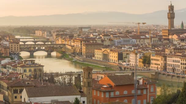 Florencia temprano en la mañana, Italia — Vídeo de stock