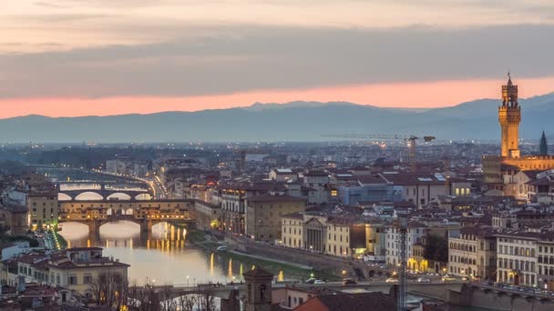 Florence wczesnym rankiem, Włochy — Wideo stockowe