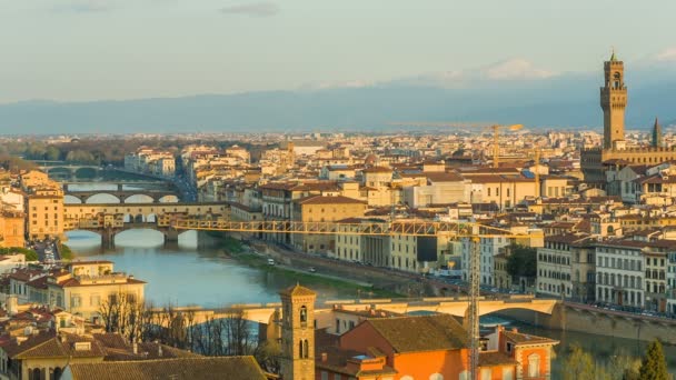 Florence vroeg in de ochtend, Italië — Stockvideo