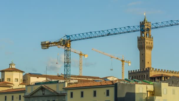 Restoration of an ancient fortress, Italy — Stock Video