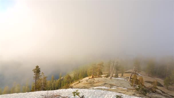 Υπέροχη Θέα Από Sentinel Dome Στο Εθνικό Πάρκο Yosemite Καλιφόρνια — Αρχείο Βίντεο