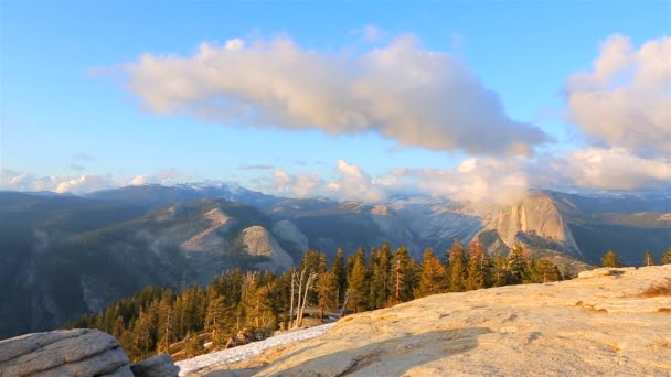Fantastisk Utsikt Från Sentinel Dome Yosemite National Park Kalifornien Usa — Stockvideo