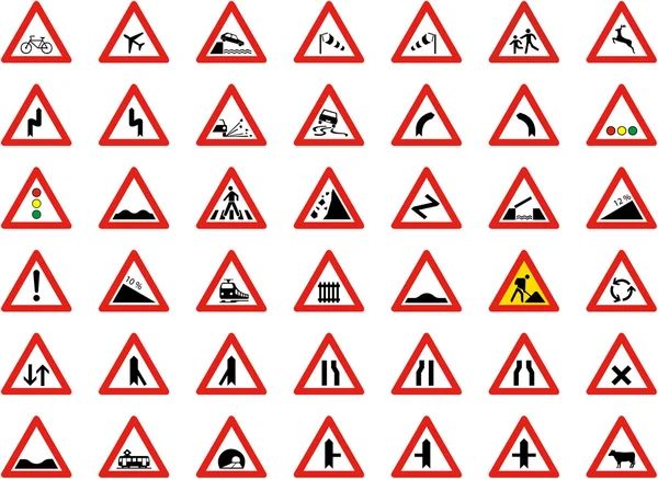 Traffic signs — Stock Vector