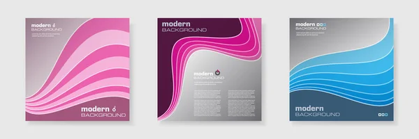 Modernes Abstraktes Geometrisches Cover Set Coole Farbverläufe Formen Die Komposition — Stockvektor