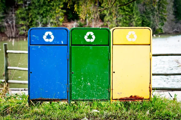 Caixas de reciclagem — Fotografia de Stock