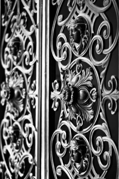 装饰金属门 — 图库照片