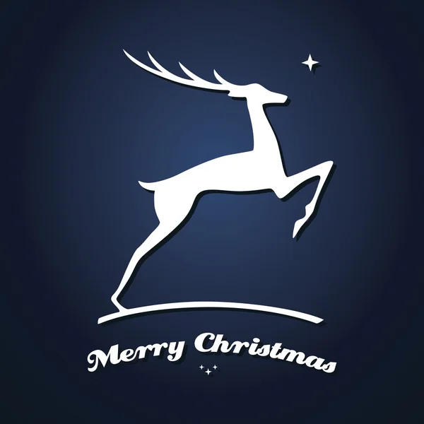 Різдвяна листівка з оленями Векторні ілюстрації — стоковий вектор