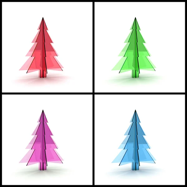 Conceito de árvore de Natal 3D — Fotografia de Stock