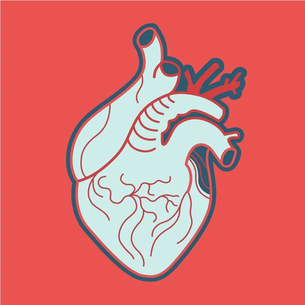 Vorm Van Heart Tattoo Valentijn Liefdeskaart Bloedhypertensie Medische Abstracte Vectorillustratie — Stockvector