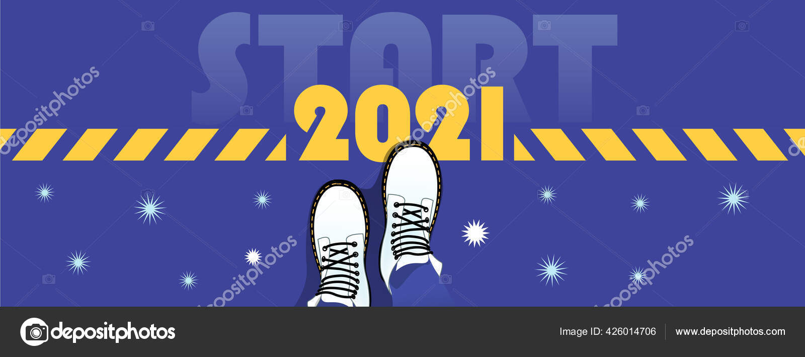2021 New Years Start Facebook Web Page Cover Illustration Top Stock Photo  by ©Yatakviju 426014706