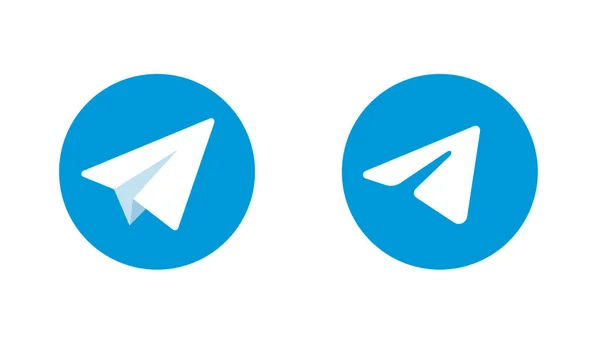 Haisyn Ukraine April 2021 Telegram Logos Messenger Popular Social Network — Vector de stock