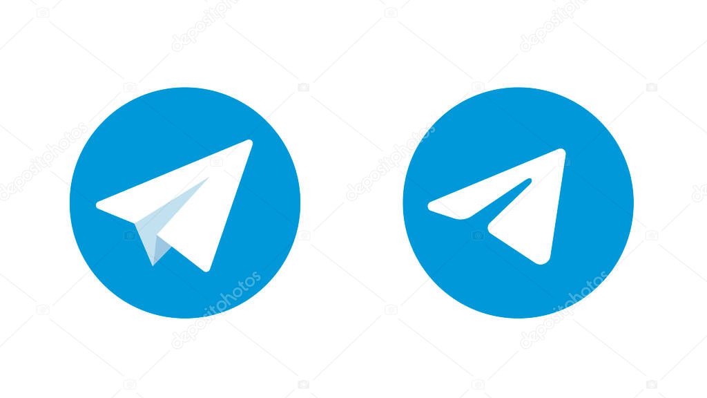 HAISYN, UKRAINE - APRIL 10, 2021: Telegram logos. Messenger. Popular social network