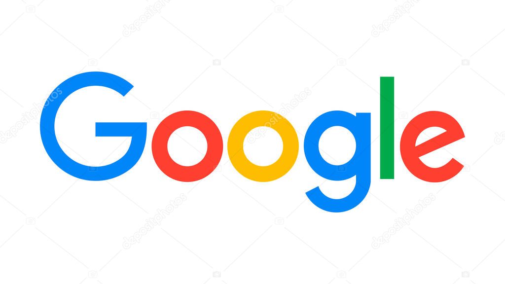HAISYN, UKRAINE - APRIL 2, 2021: Google inscription. Search service. Vector illustration