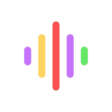 Equalizer waves. Sound waves isolated on white background. Sound or music concept. Vector illustration